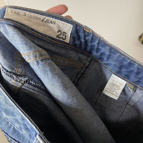 RAG & BONE santa cruz mini skirt capitol button front denim size US 25 - Picture 6 of 6